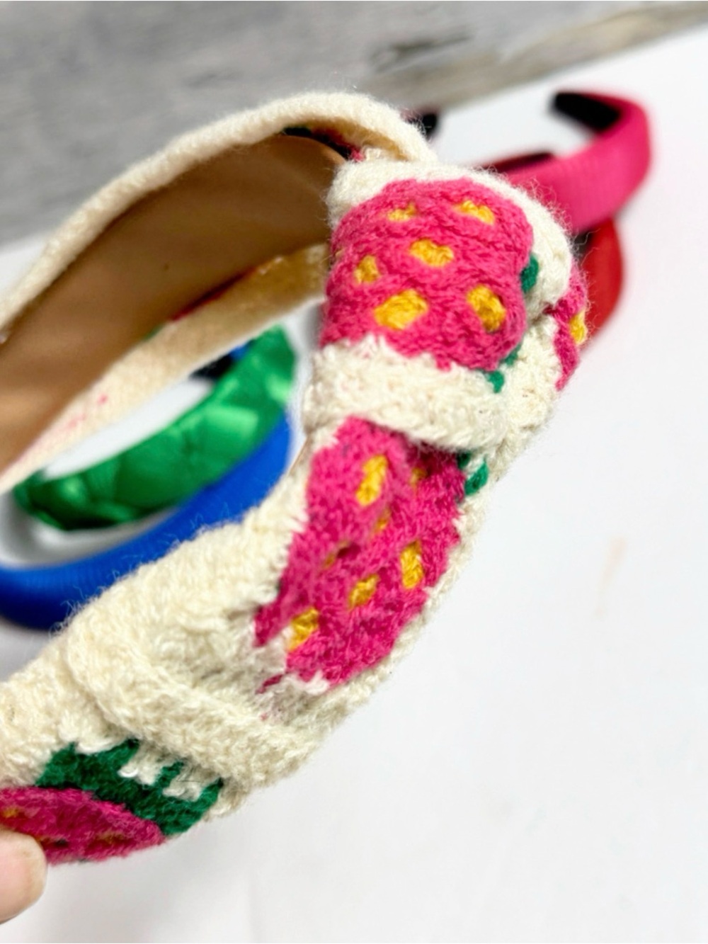 5 Vintage 80/90’s fabric-covered padded fashion headbands vibrant colors women’s - Picture 2 of 7